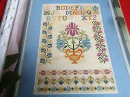 Details About Cross Stitch Chart Irish Flower Alphabet Sampler Chart Mary Hickmott