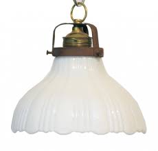 Antique Opaline Glass Pendant Lamp V D