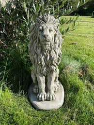 Upright Lion Stone Statue Outdoor