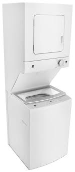 All stackable washers have a front load doors, which allows matching. Kenmore 81442 24 1 6 Cu Ft 120v 20 Amp Electric Laundry Center American Freight Sears Outlet