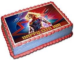 Measures 4 wide and 5.5 high. Amazon Com Captain Marvel Cake Toppers Frosting Icing Decorations Grocery Gourmet Food
