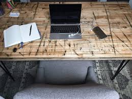 reclaimed boxcar flooring desk grain