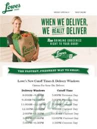 lowe s foods updates delivery windows