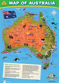 School Zone Wall Chart Map Of Australia Wall Charts