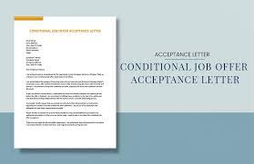conditional job offer acceptance letter