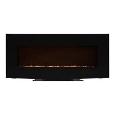 40 In Curved Wall Mount Electric Fireplace With Mood Light