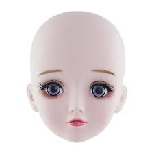 2pcs 1 3 doll makeup head with 4d