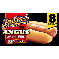 ball park bun length angus beef hot