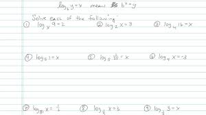 Solving Simple Logarithmic Equations