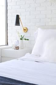 Bedroom Exposed White Painted Brick