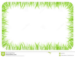 Banner With Borders Made Of Green Grass Stock Illustration