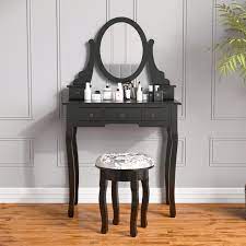 black vanity set makeup dressing table