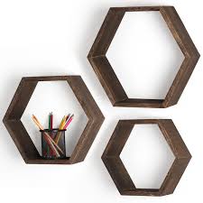 Oumilen 15 In Wooden Hexagon Rustic