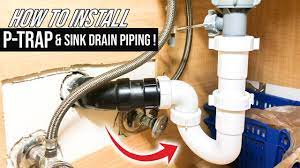 p trap and bathroom sink drain piping