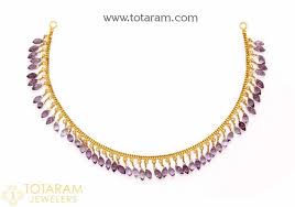 22k gold necklace for women with