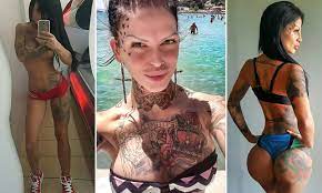 Tattooed Serbian celeb caught with drugs in her knickers | Daily Mail Online