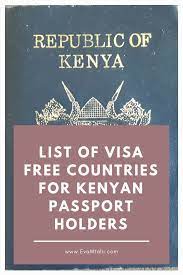 list of visa free countries for kenyan