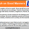 The Importance of Good Manners in Modern Society