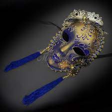 Masquerade Mask Mask Wall Decor Masquerade Ball Mask Mardi Gras Mask Masquerade Mask Venetian Masquerade Mask Gold Blue