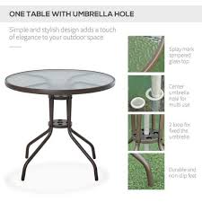 Umbrella With 4 Folding Dining Chairs