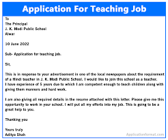 10 application for teaching job
