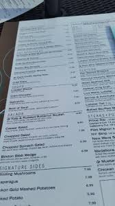 Menu Options Chart House Restaurant 60 Long Wharf Boston