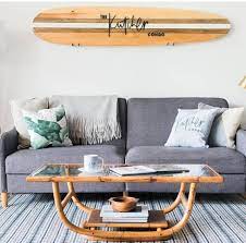 Custom Decorative Wooden Surfboard Wall
