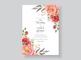 fl wedding invitation card vector