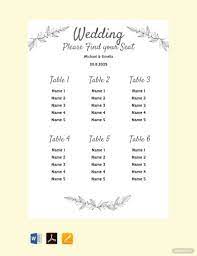 38 wedding seating chart templates