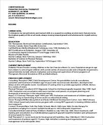 Sample Physical Therapist Resume 8 Examples In Word Pdf