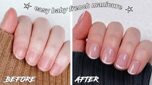 diy short gel french manicure the