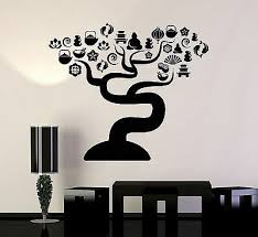 vinyl wall stickers zen tree oriental