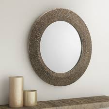 Cadence Small Round Pewter Wall Mirror