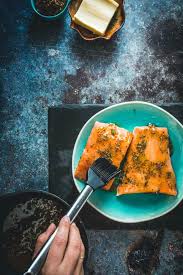 cast iron pan fried sockeye salmon with