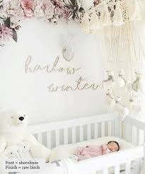Double Baby Name Sign Nursery Wall