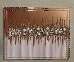 Buy Rose Gold Glitter Painting With