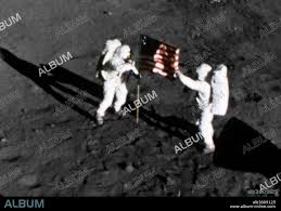 american flag on the moon apollo 11