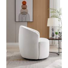 white velvet swivel accent armchair