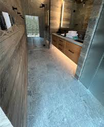 bathroom and soapstone shower walls
