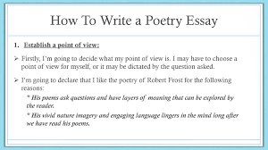 How To Write A Poetry Essay Ppt Download