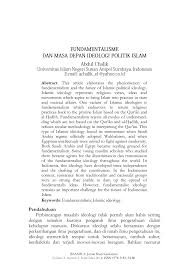 Political promises in the perspectives of islam and its implementation in development policy. Pdf Fundamentalisme Dan Masa Depan Ideologi Politik Islam