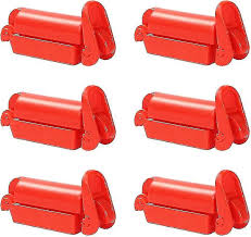 6 Pack Red Seat Safety Belt Clip Buckle