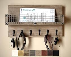 16 rustic key holder for wall with mail