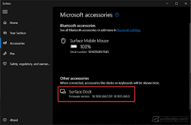 check surface dock firmware version