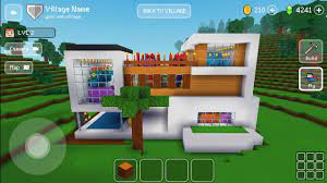 modern house block craft 3d building