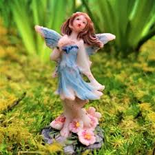 Blue Meadow Fairy Figurine Away With