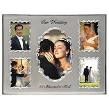 wedding two tone collage picture frame