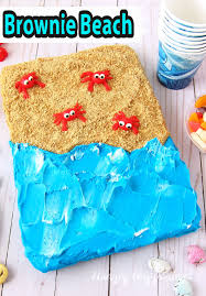 Let cookies stand at room temperature until piping is. Brownie Beach An Easy Beach Cake With Video Tutorial