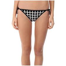 Kate Spade New York Womens Biarritz Side Bow Bikini Bottom Black Swimsuit Bottoms