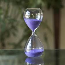 Freestanding Hourglass With Purple Sand